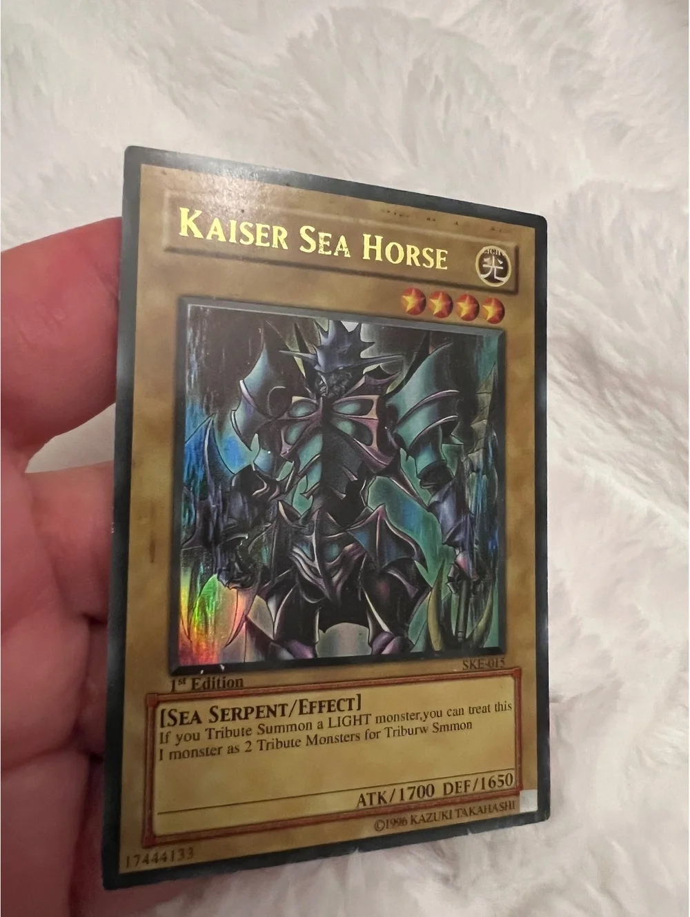 Ultra Rare Kaiser Sea Horse Holo 1st Edition Yu-Gi-Oh! Card